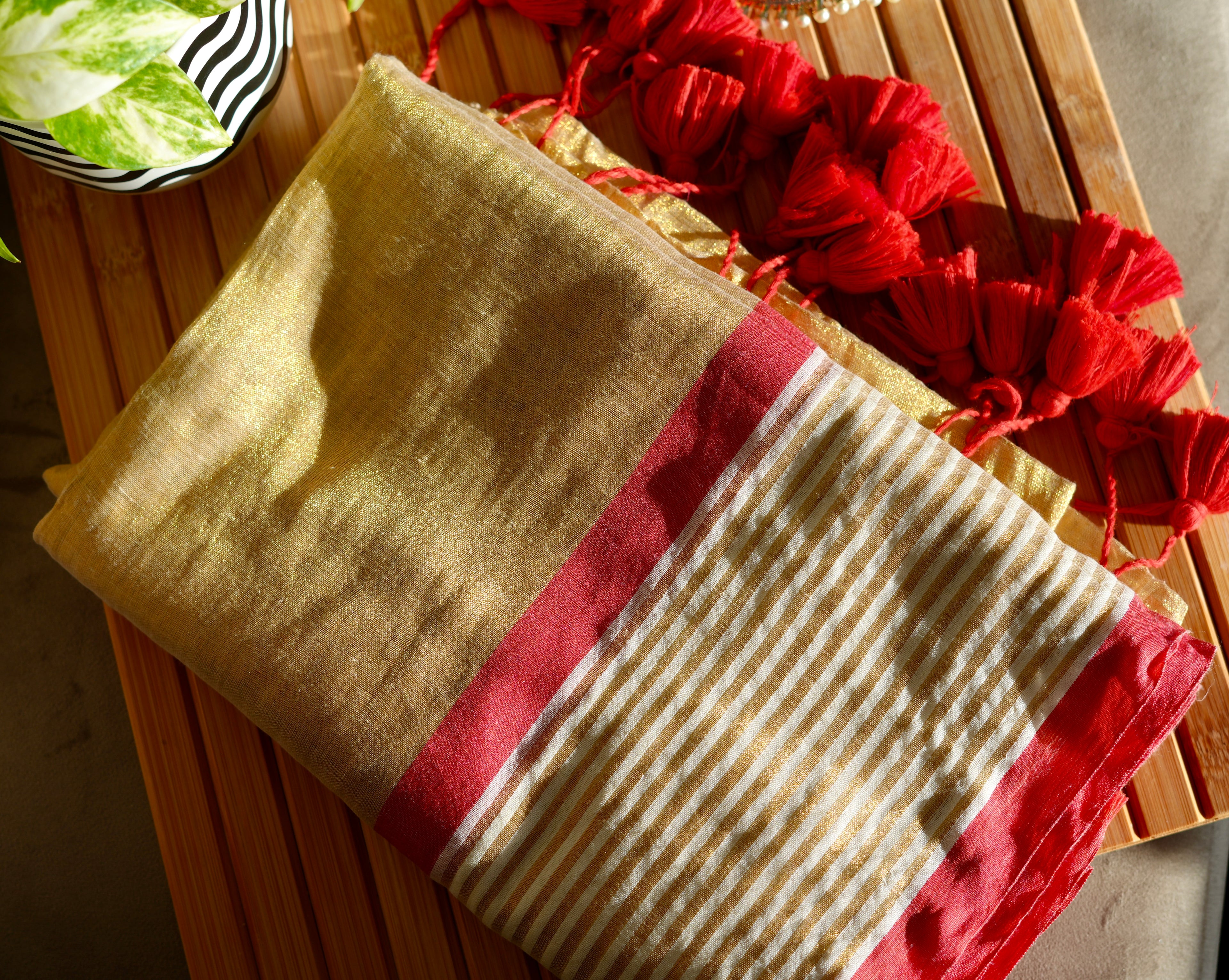 Sindoor Kasavu Mul Cotton Saree