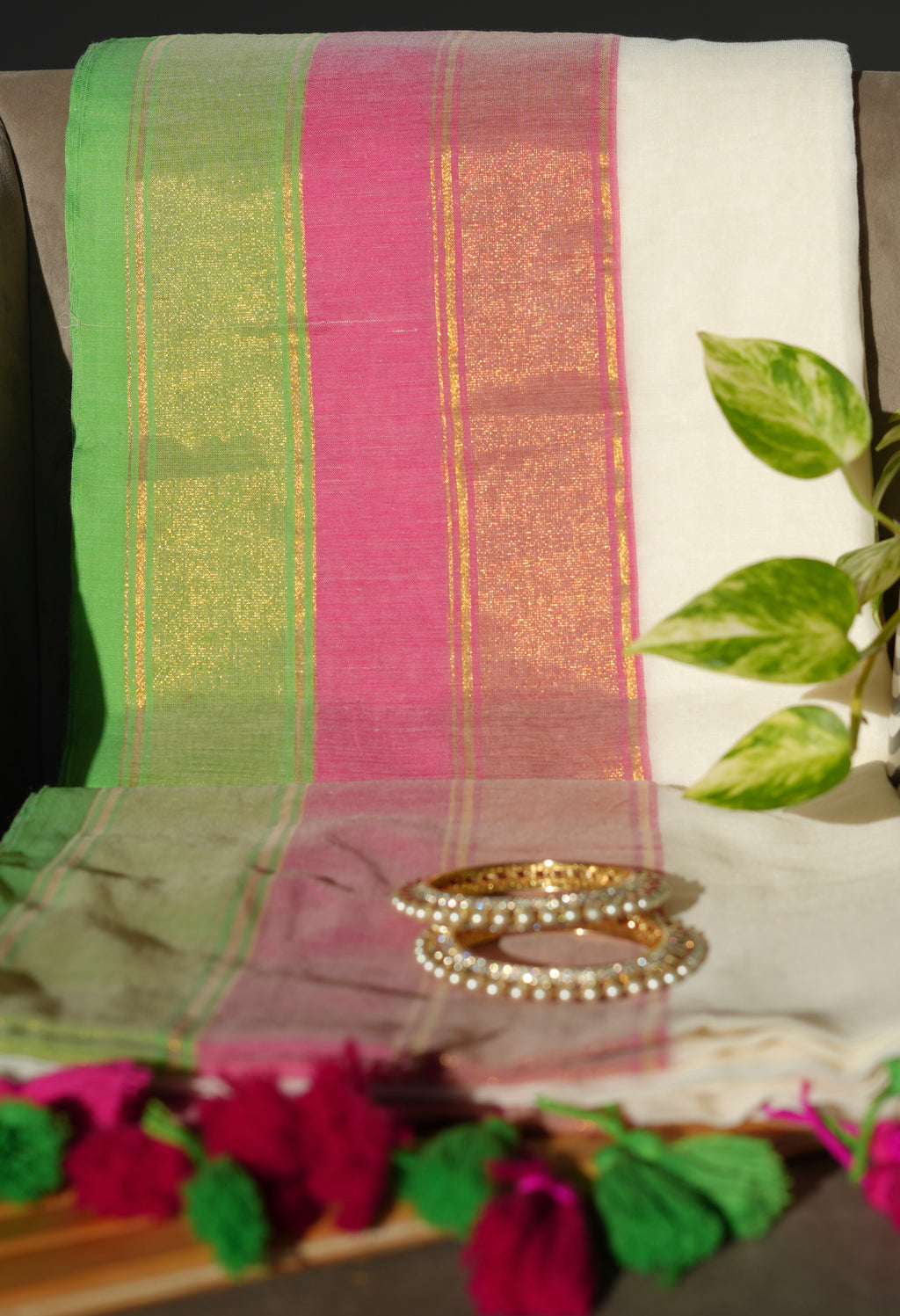Madhura Bloom Mul Cotton Saree