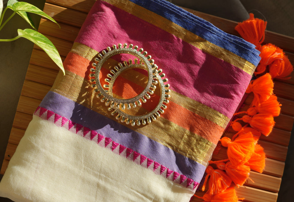 Utsava Varnam Mul Cotton Saree
