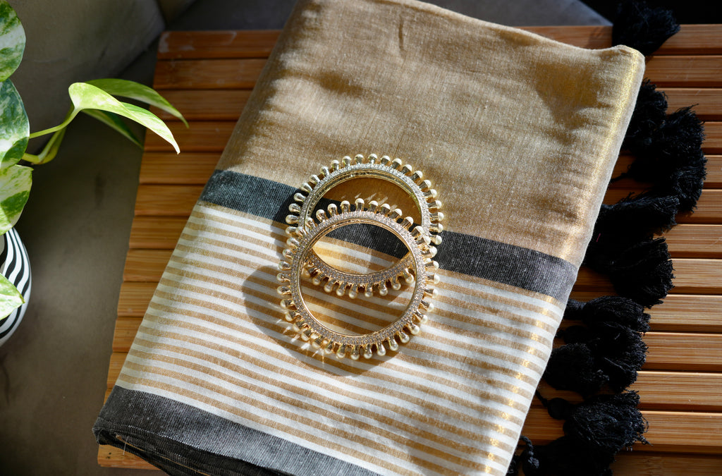 Nisha Kasavu Mul Cotton Saree
