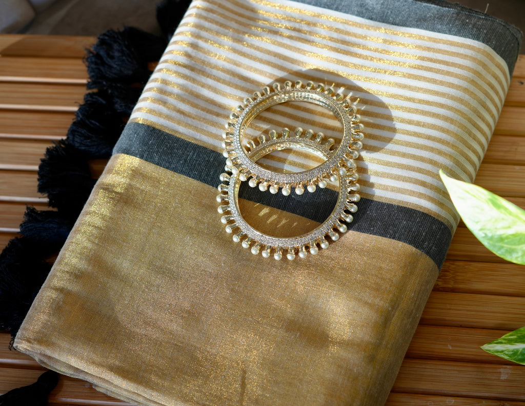 Nisha Kasavu Mul Cotton Saree