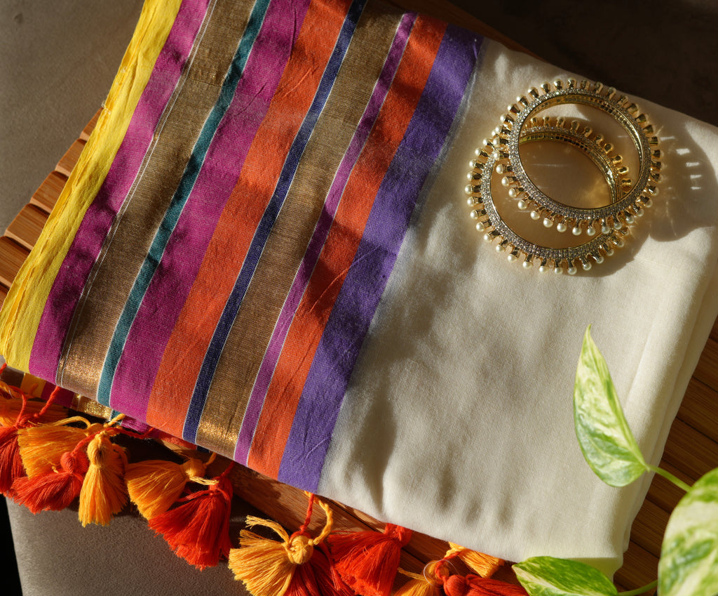 Basant Onam Mul Cotton Saree