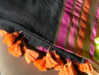 Midnight Mogra Mul Cotton Saree
